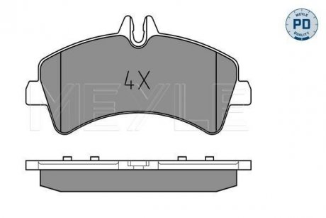 Колодки гальмівні (задние) MB Sprinter 509-519 CDI/VW Crafter 50 06- (спарка) (Platinum) MEYLE 025 292 1720/PD (фото 1)