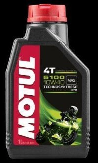 МАСЛО МОТОРНОЕ ПОЛУСИНТ 5100 ESTER 4-ТАКТ 10 MOTUL 104066 (фото 1)