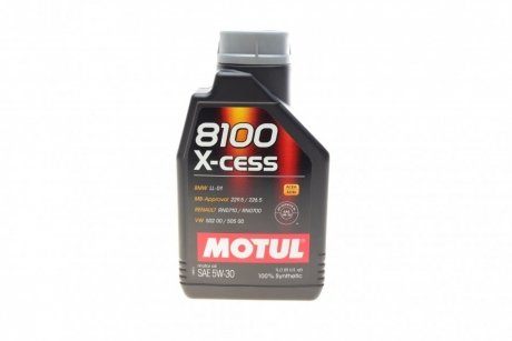 Олива 5W30 X-cess 8100 (1л) (VW 502 00/505 00/MB 229.5/226.5/RN0710-0700/LL-01) (108944) MOTUL 368101 (фото 1)