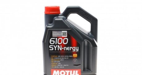 Олива 5W40 Syn-nergy 6100 (4L) (MB 229.5/VW 502 00/505 00/LL-01/RN0710/RN0700) (107978) MOTUL 368350 (фото 1)