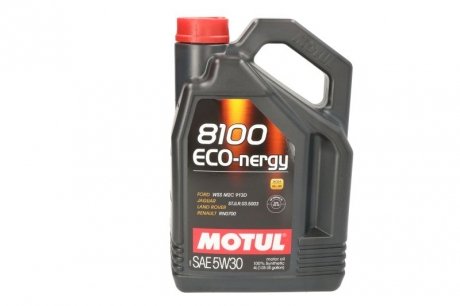 Олива 5W30 ECO-nergy 8100 (4L) (WSS M2C 913D/RN0700/STJLR.03.5003) (104257) MOTUL 812307 (фото 1)