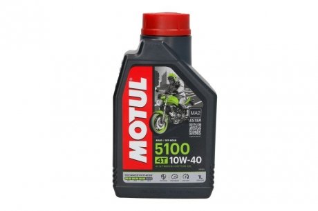 Олива 10W40 5100 4T Technosynthese (1л) (104066) MOTUL 836511 (фото 1)