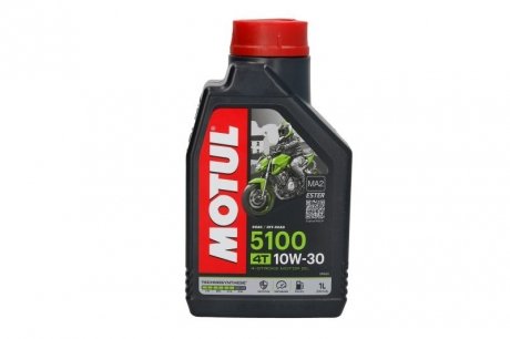 Олива 10W30 5100 4T (1L) (104062) MOTUL 836611 (фото 1)