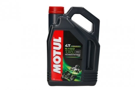 Олива 10W50 5100 4T (4L) (SM/SL/SJ/SH/SG) (104076) MOTUL 836841 (фото 1)