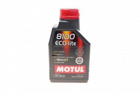 Олива 5W30 ECO-lite SAE 8100 (1л) (GM-dexos1 GEN3/FORD M2C 929-A/M2C 946-A) (107250/108212/104987) MOTUL 839511 (фото 1)