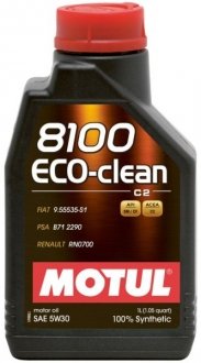 Олива 5W30 ECO-clean 8100 (1л) (FIAT 9.55535-S1) (101542) MOTUL 841511 (фото 1)