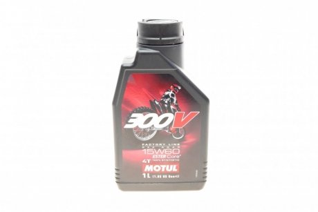 Олива 15W60 300V 4T Factory Line Off Road SAE 15W60 (1L) (104137) MOTUL 845711 (фото 1)