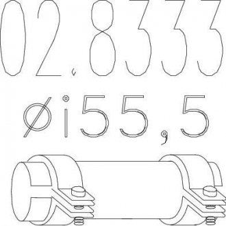 Муфта вихлопної системи MTS 02.8333 (фото 1)