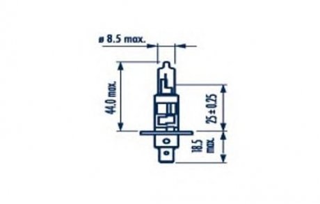 Лампа накаливания H1 12V 55W P14,5s (пр-во) NARVA 48320B1 (фото 1)