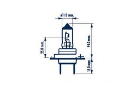 Лампа розжарювання H7 12v 55w Px26d (вир-во) NARVA 48328B1 (фото 1)