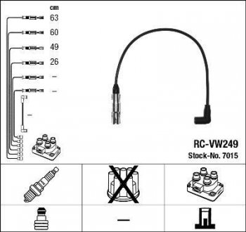 Комплект кабелiв запалювання NGK 7015 (фото 1)