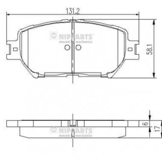 Гальмівні колодки NIPPARTS J3602099 (фото 1)