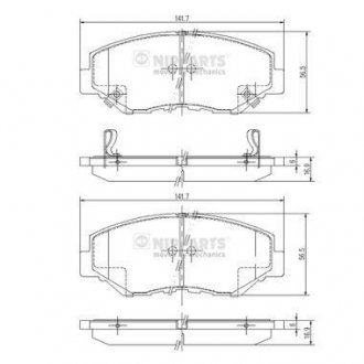 Гальмівні колодки NIPPARTS J3604061 (фото 1)