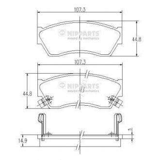 Гальмівні колодки NIPPARTS J3608005 (фото 1)