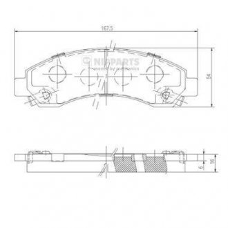 Гальмівні колодки NIPPARTS N3600801 (фото 1)