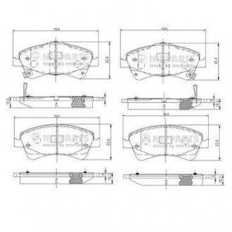 Гальмівні колодки NIPPARTS N3602133 (фото 1)
