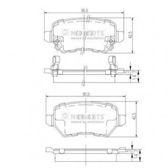 Гальмівні колодки NIPPARTS N3610310 (фото 1)