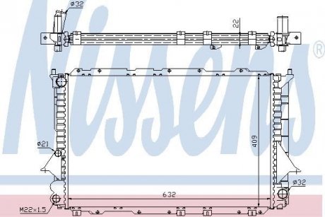 Радиатор охлаждения AUDI 100 (C4) (90-) 2.8 i (пр-во) NISSENS 60458 (фото 1)