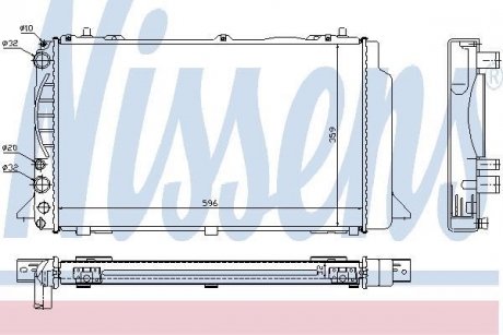 Радіатор охолодження AUDI 80 (вир-во) NISSENS 60465A (фото 1)