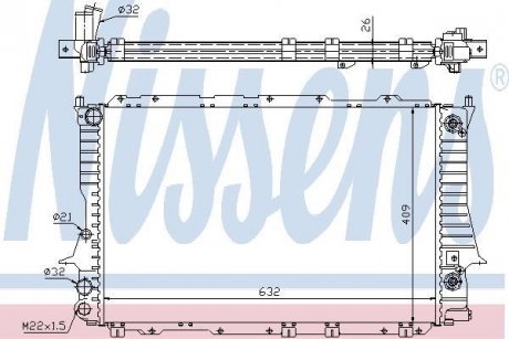 Радиатор охолодження AUDI 100 (C4) (90-) /A 6 (C4) (94-) (вир-во) NISSENS 60477 (фото 1)