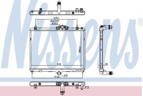 Радиатор охолоджування NISSENS 606055 (фото 1)