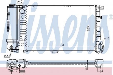 Радиатор охолоджування NISSENS 60736A (фото 1)