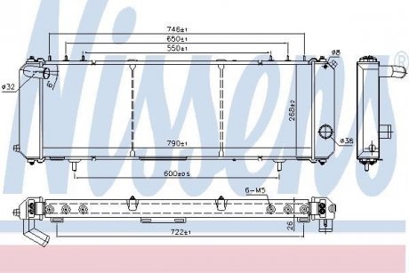 Радиатор охолоджування NISSENS 61008 (фото 1)