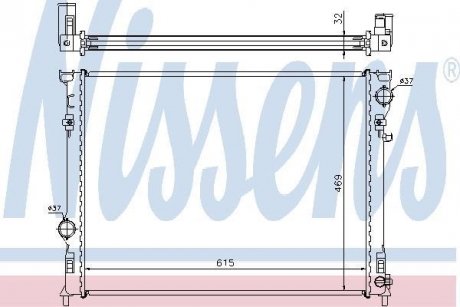 Радіатор охолоджування NISSENS 61014A (фото 1)