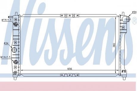 Радіатор охолодження DAEWOO NUBIRA (вир-во) NISSENS 616671 (фото 1)