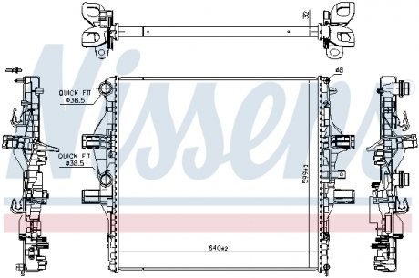 Радіатор охолодження IVECO DAILY V (11-) (вир-во) NISSENS 61989 (фото 1)