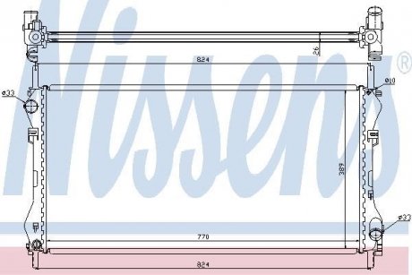 Радиатор охлаждения FORD TRANSIT (FY) (00-) 2.0 (пр-во) NISSENS 62046A (фото 1)