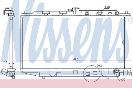 Радиатор охолоджування NISSENS 62276 (фото 1)