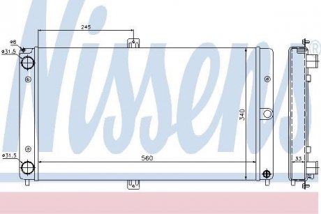 Радіатори вод. охолодж. ВАЗ 2110,-11,-12 (інж.)(вир-во) NISSENS 623552 (фото 1)