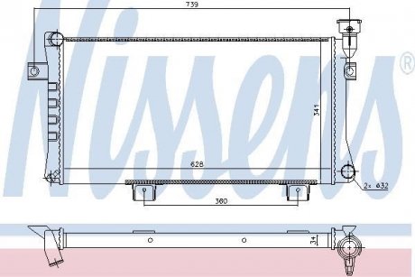 Радиатор вод. охлажд. ВАЗ 21213 (пр-во) NISSENS 623556 (фото 1)