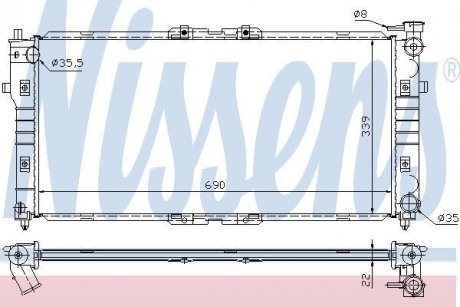 Радіатор охолодження Mazda 626 седан IV (GE) (вир-во) NISSENS 62392A (фото 1)