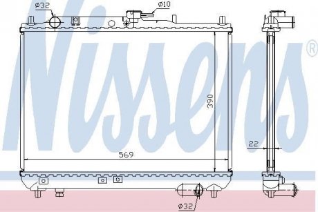 Радиатор охолоджування NISSENS 62409A (фото 1)