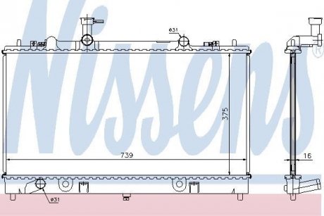 Радиатор охолоджування NISSENS 62466A (фото 1)