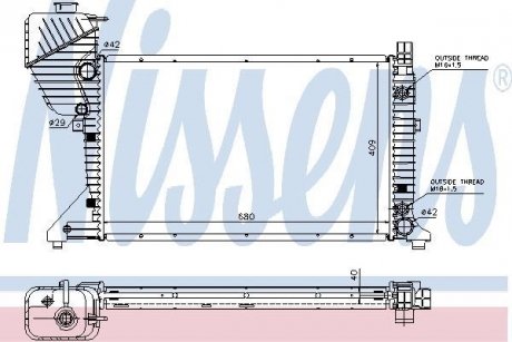 Радиатор охолоджування NISSENS 62597A (фото 1)