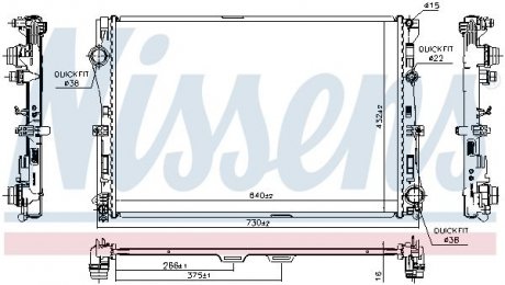 Радиатор охолоджування NISSENS 627029 (фото 1)