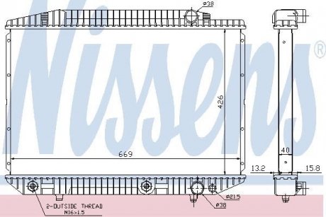 Радиатор охолодження MERCEDES S-CLASS W 126 (79-) (вир-во) NISSENS 62727A (фото 1)
