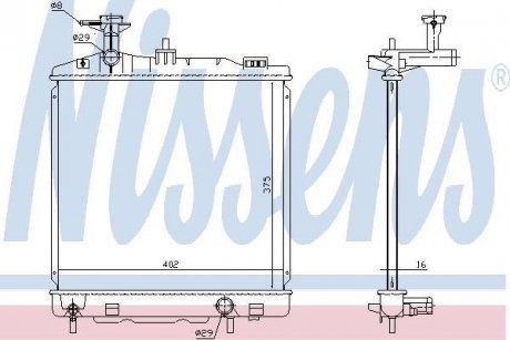 Радiатор NISSENS 628988 (фото 1)