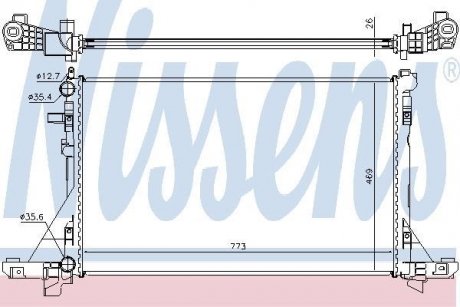 Радіатор охолоджування NISSENS 630732 (фото 1)