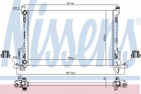 Радиатор охолоджування NISSENS 630803 (фото 1)