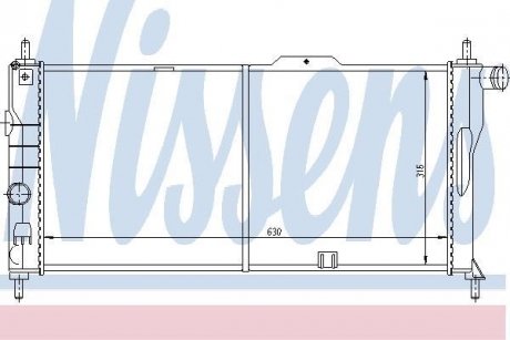 Радиатор охлаждения OPEL KADETT E (84-) 1.6-2.0i (пр-во) NISSENS 632731 (фото 1)