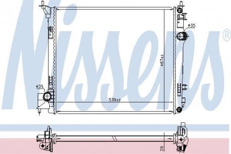 Радиатор охолоджування NISSENS 637664 (фото 1)