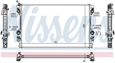 Радиатор охолоджування NISSENS 63779 (фото 1)