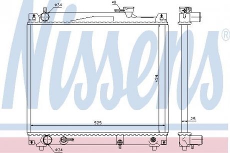 Радиатор охлаждения SUZUKI GRAND VITARA (пр-во) NISSENS 64159 (фото 1)