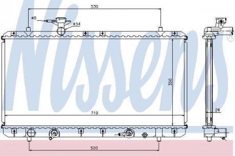 Радиатор охолоджування NISSENS 64166A (фото 1)