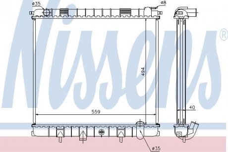 Радиатор охолоджування NISSENS 64302A (фото 1)