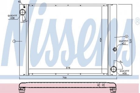 Радiатор NISSENS 64325 (фото 1)